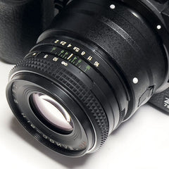 Old lens attached