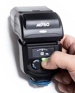Release finger when the MG60 display switches