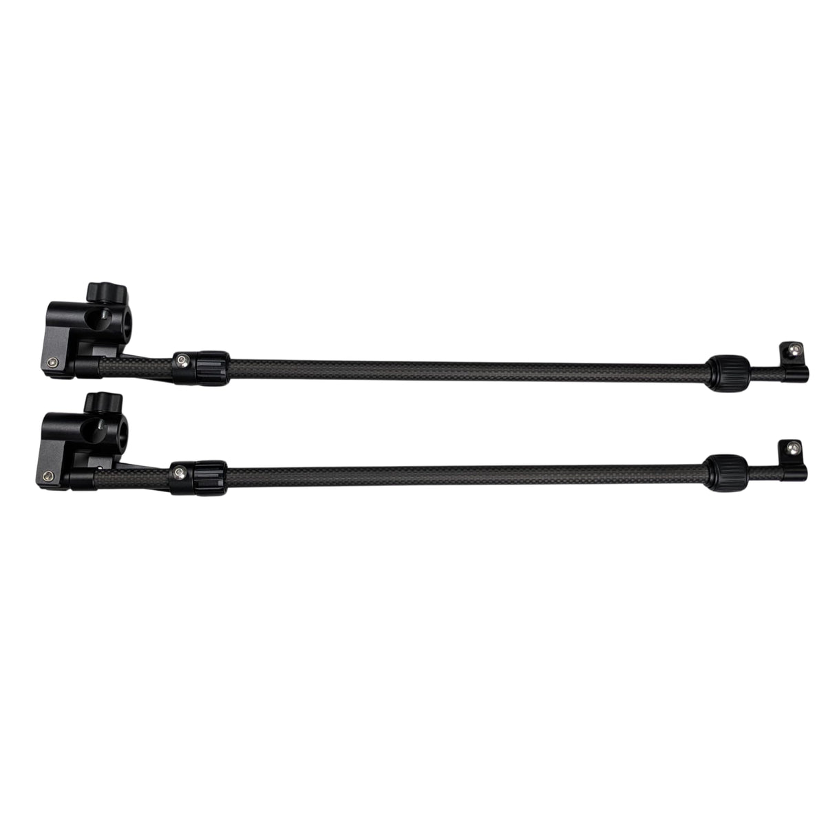 Batten 2-Piece Set with Hooks: Carbon Fiber 2-Section Pole Support System for Reflector Rods and FLAT Backdrops