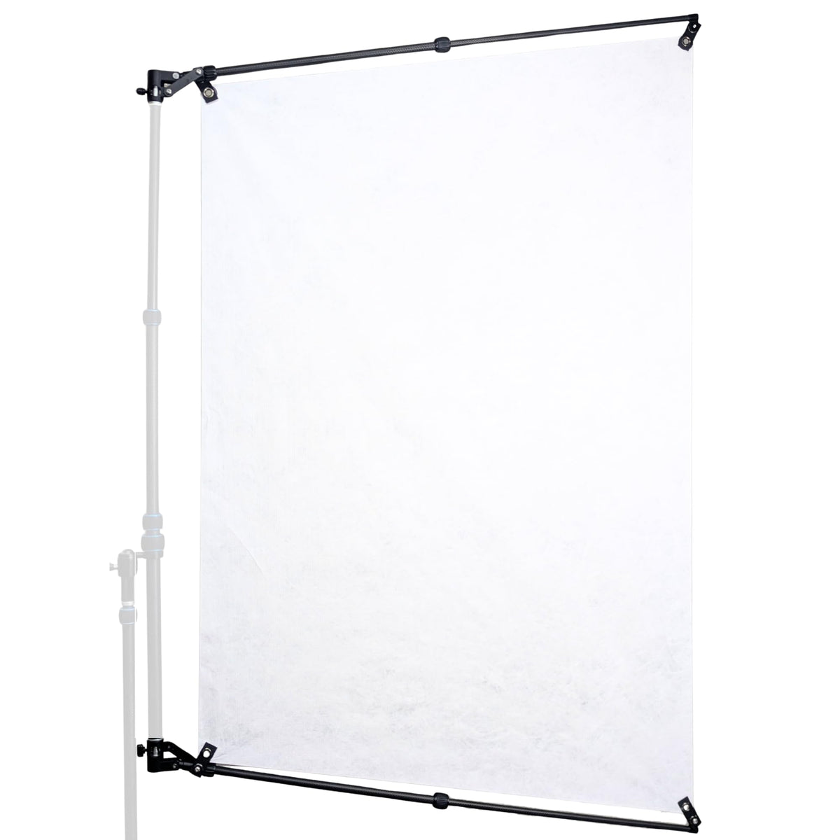 Batten 2-Piece Set with Hooks: Carbon Fiber 2-Section Pole Support System for Reflector Rods and FLAT Backdrops