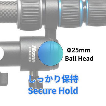 スーパーレフホルダー RH-100C-R II カーボン製レフ板ホルダー 取り外し可能なクリップとダボ受け